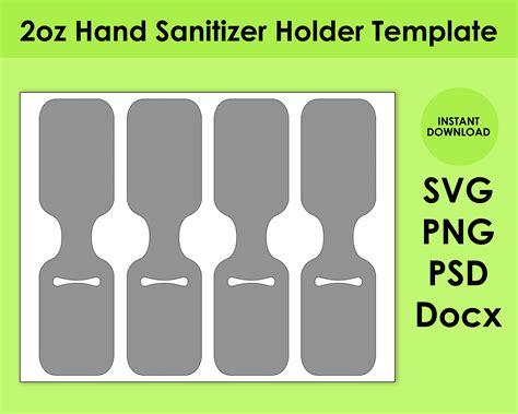 Printable Hand Sanitizer Holder Template